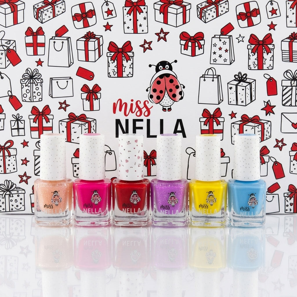 Christmas Glitter Nail Polish Gift Set – Pack of 6