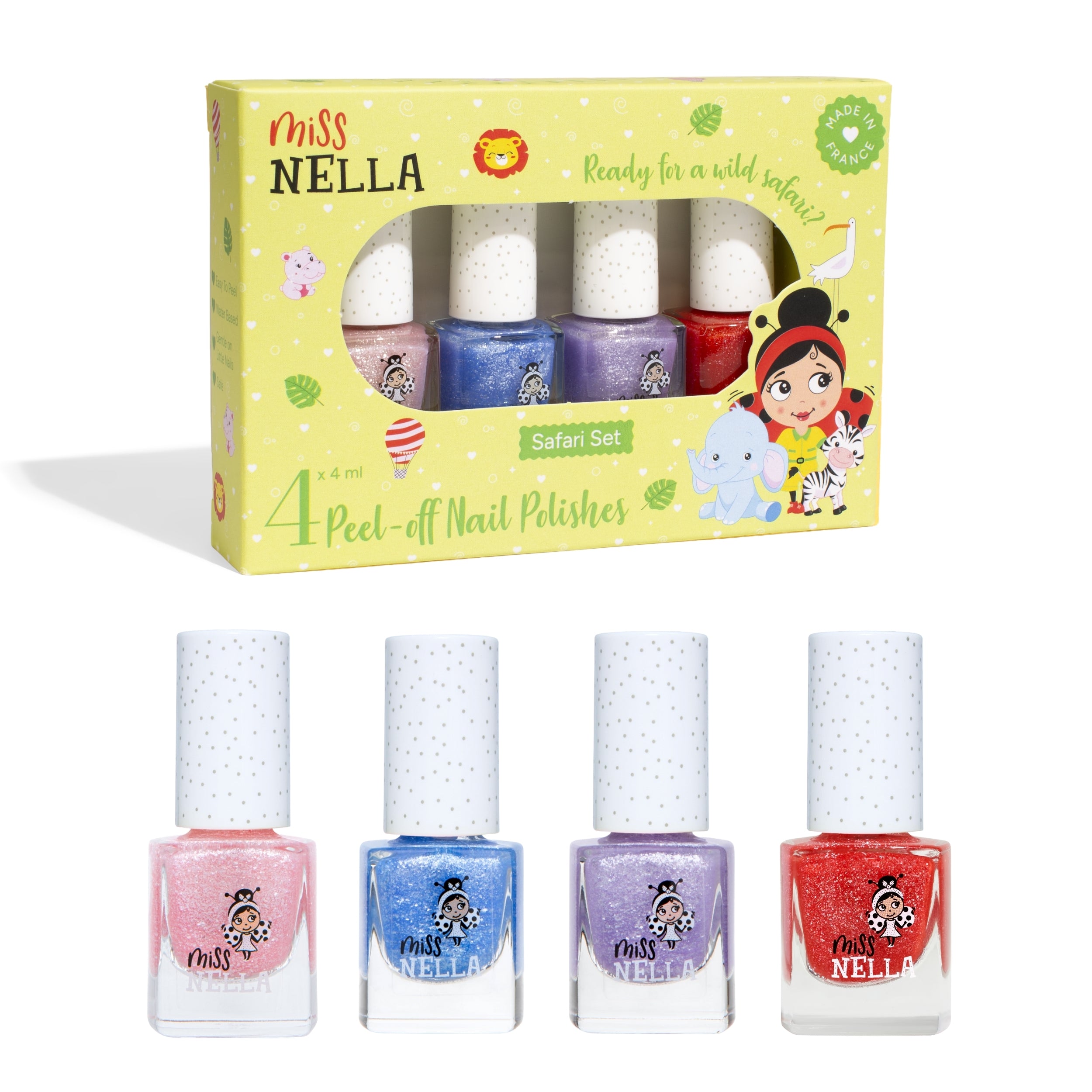 Non-Toxic Nail Polish 4-Set: Sparkle and Shine