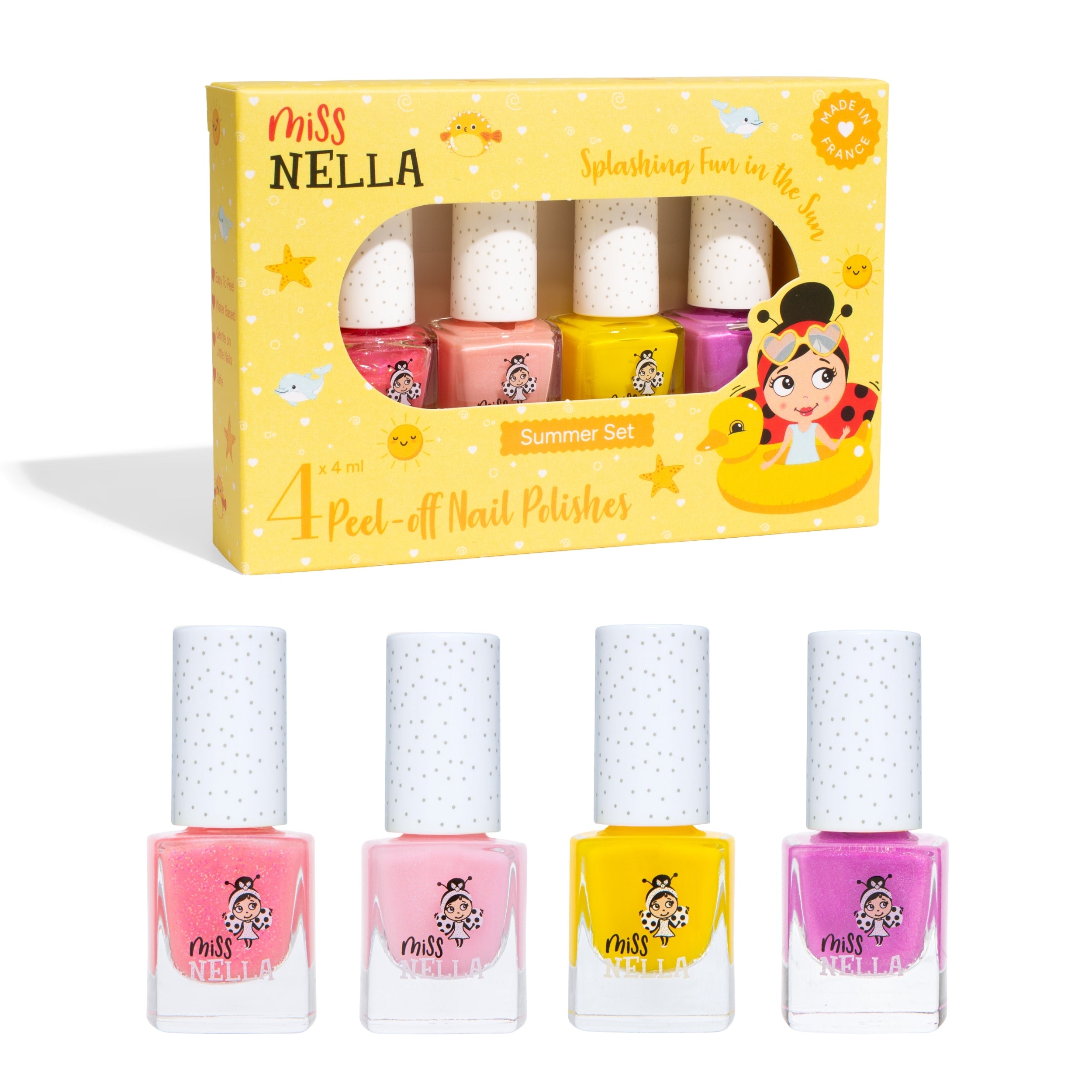 Non-Toxic Nail Polish 4-Set: Sparkle and Shine