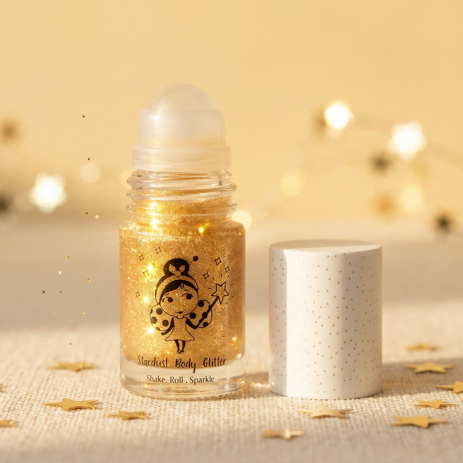 Astroglow Pink roll-on body glitter