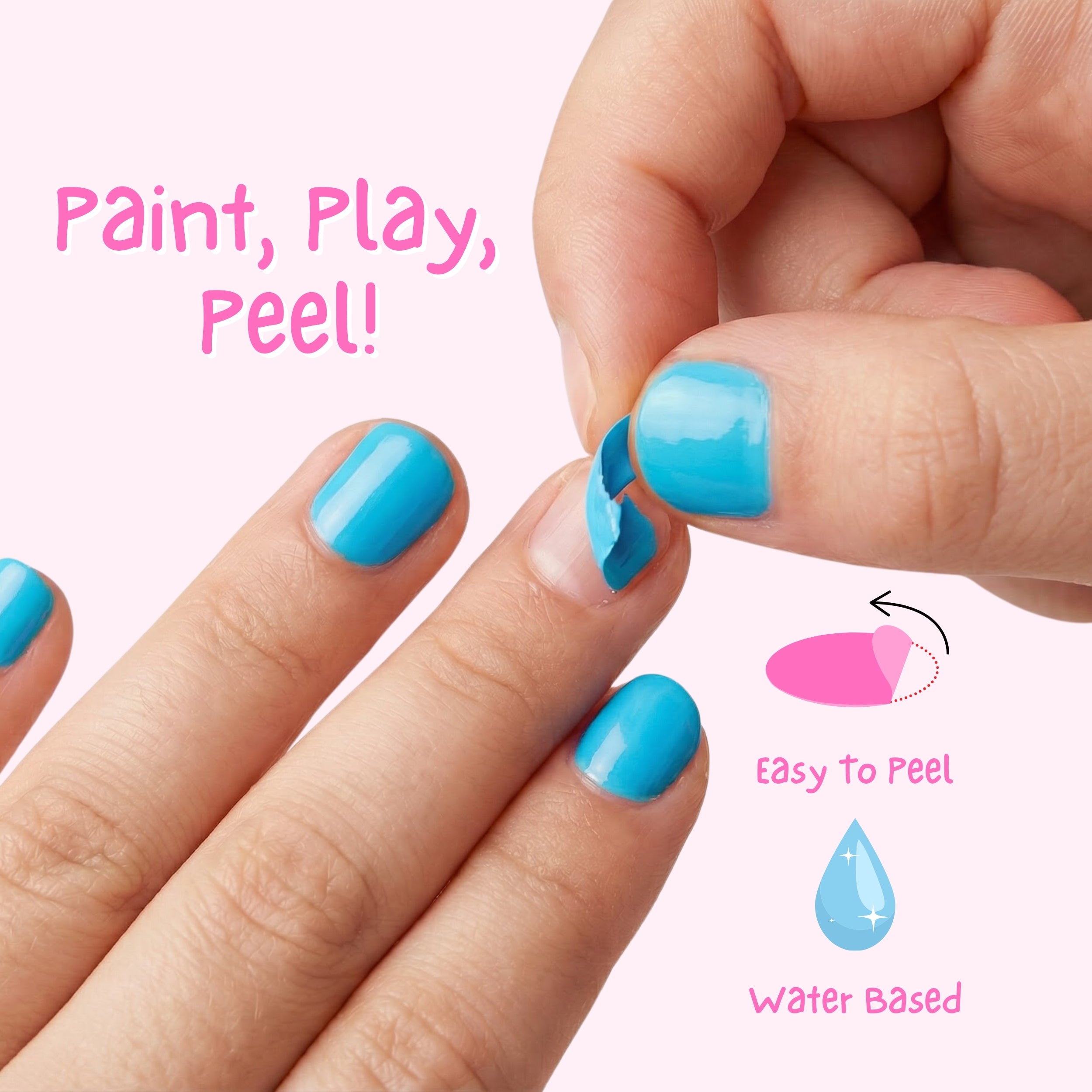 Mermaid Blue 4ml Peel off Kids Nail Polish