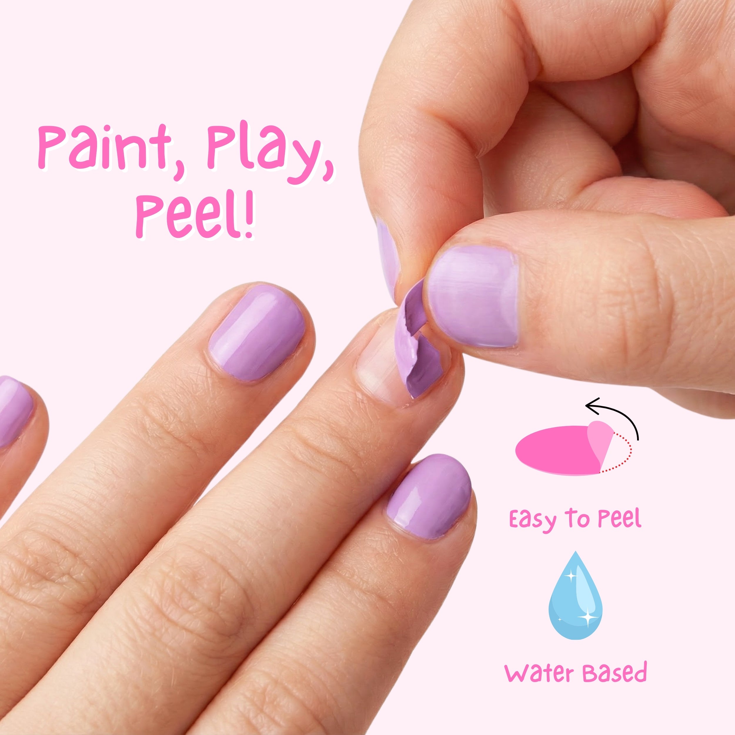 Bubble Gum 4ml Peel off Kids Nail Polish