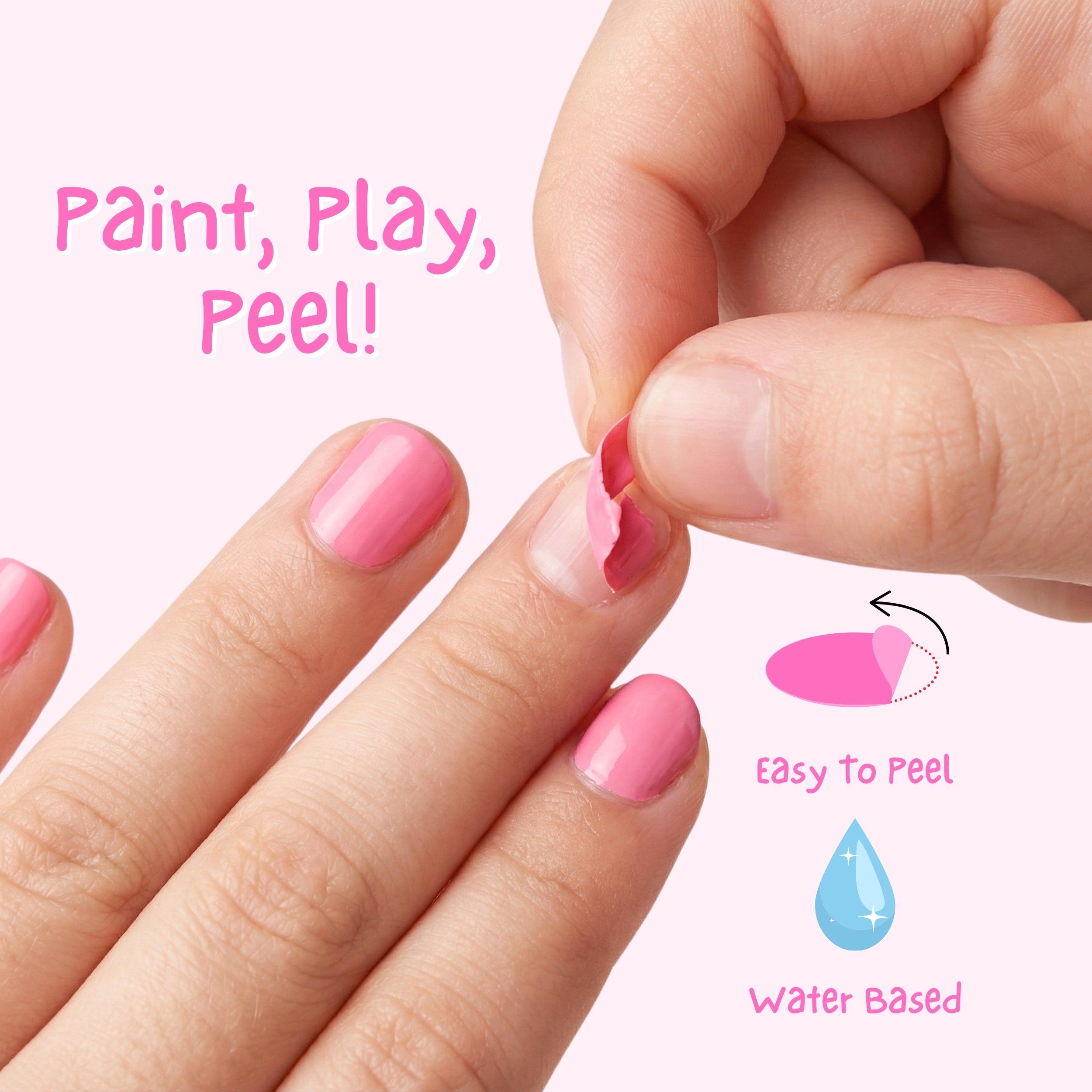 Pink A Boo 4ml Peel off Kids Nail Polish