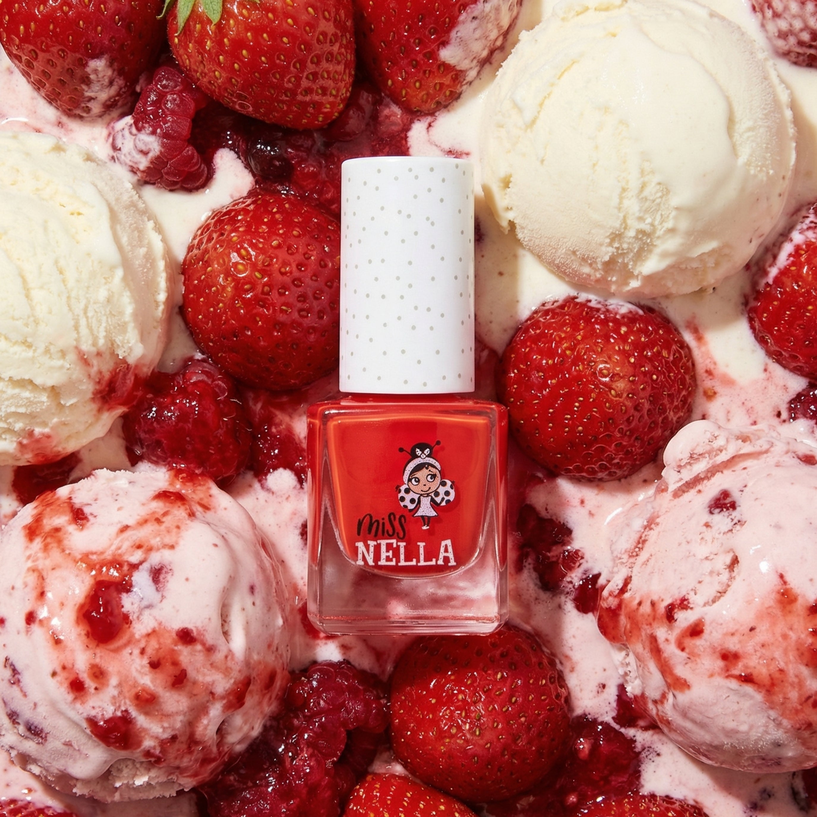 Strawberry'n'Cream 4ml Peel off Kids Nail Polish