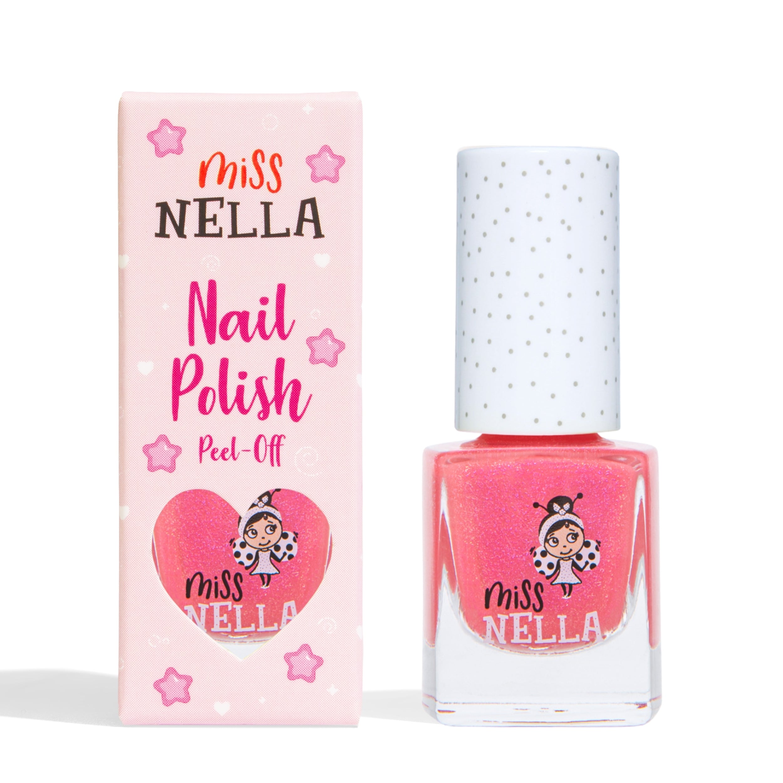 Tickle Me Pink Glitter 4ml Peel off Kids Nail Polish