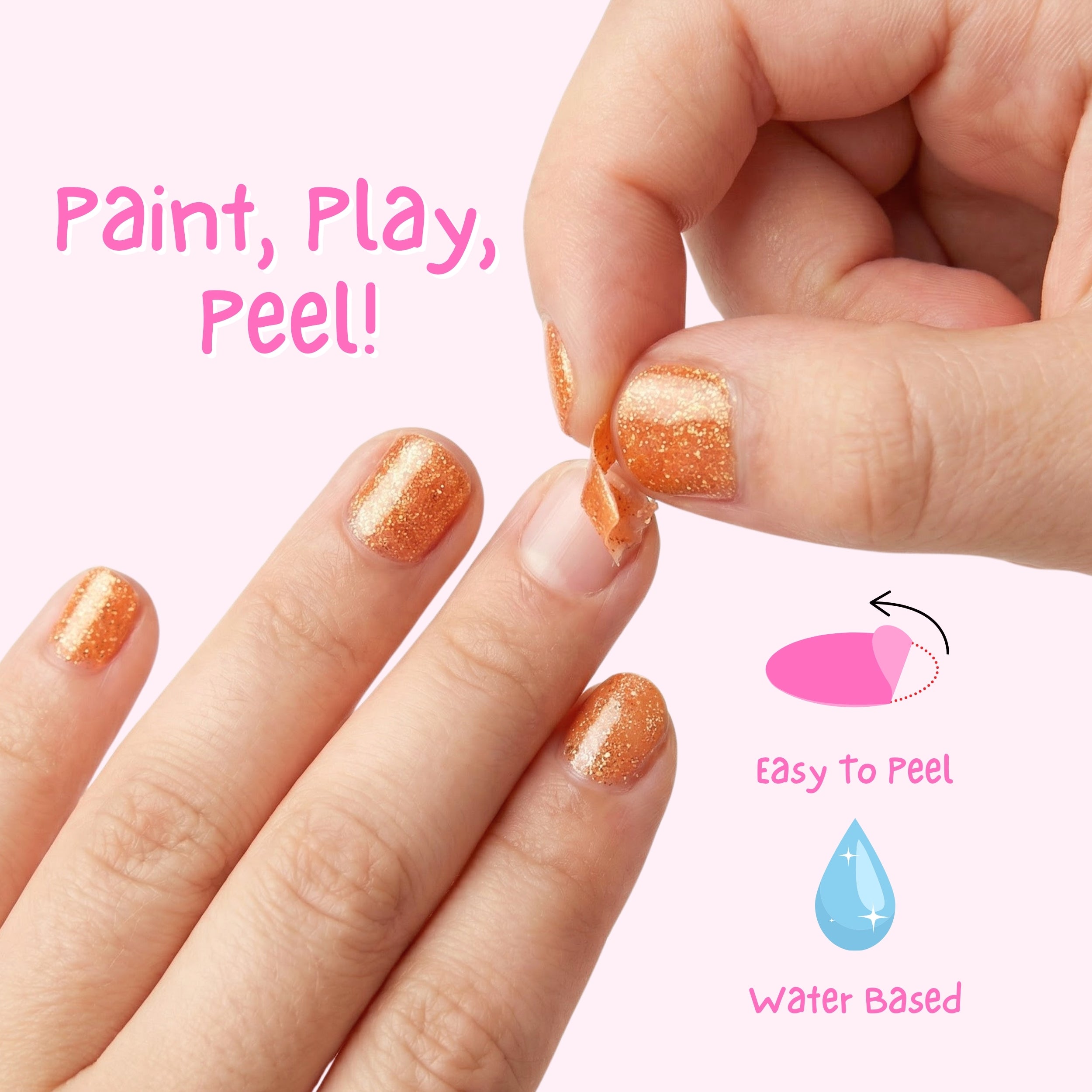 طلاء أظافر للأطفال قابل للتقشير Open Sesame Glitter بحجم 4 مل