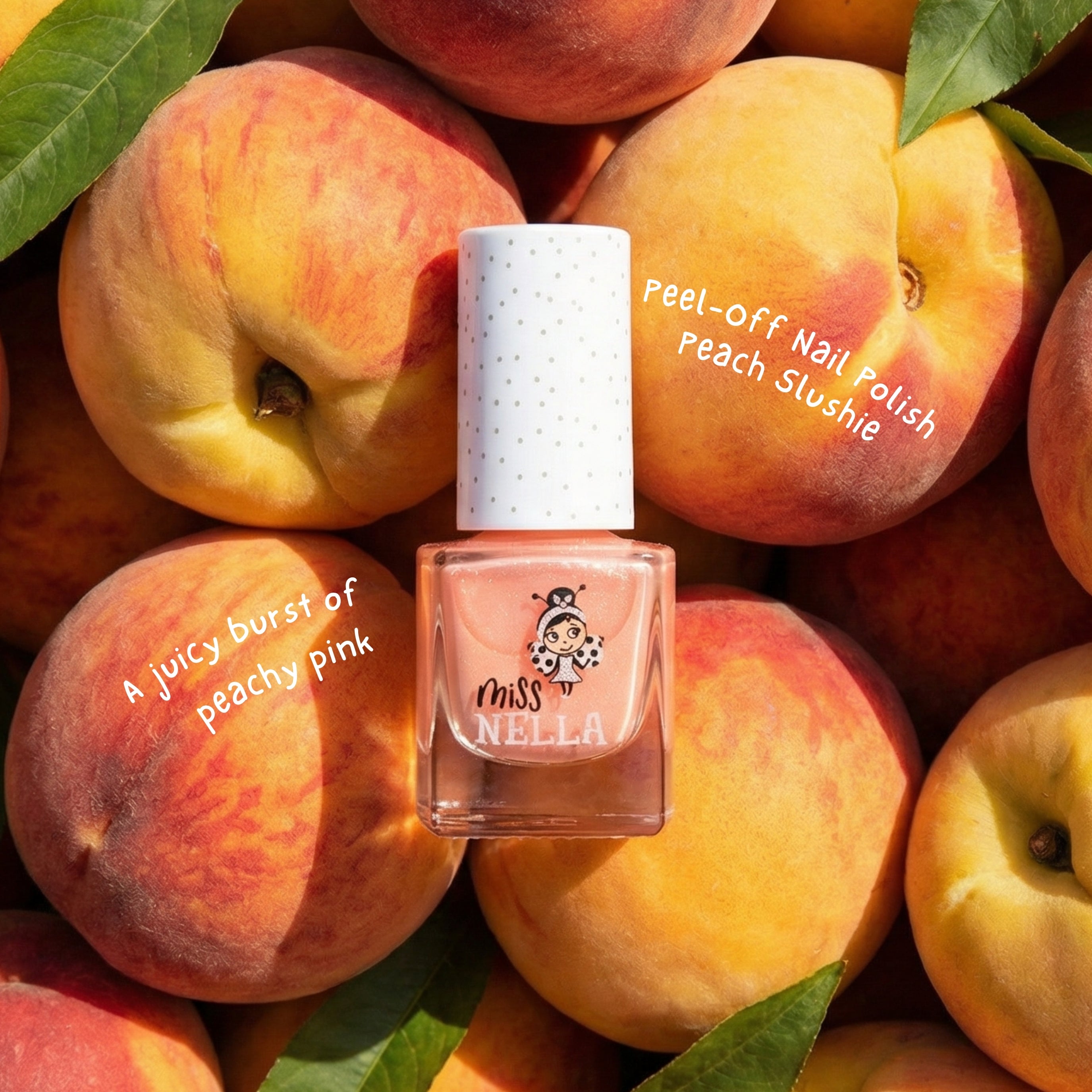 Peach Slushie 4ml Peel off Kids Nail Polish